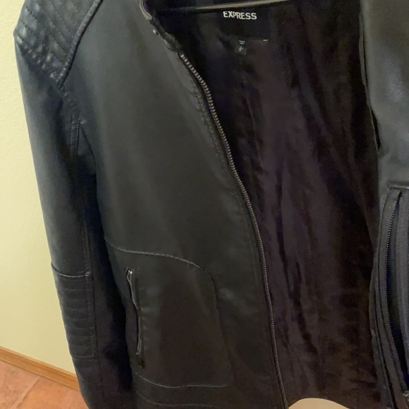 Men’s express faux leather jacket size large - Picture 3 of 4